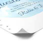 Twinkle Blue Moon Stars Fotobelboek Poster (Hoek)