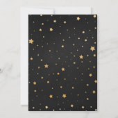 Twinkle Chalkboard Gold Star Baby Sprinkle Kaart (Achterkant)