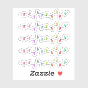 Twinkle Christmas Lights Decorative Journal Border Sticker