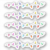 Twinkle Christmas Lights Decorative Journal Border Sticker (Voorkant)