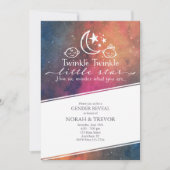 Twinkle Galaxy Geslacht Onthulling Uitnodiging (Voorkant)