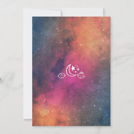 Twinkle Galaxy Geslacht Onthulling Uitnodiging (Achterkant)