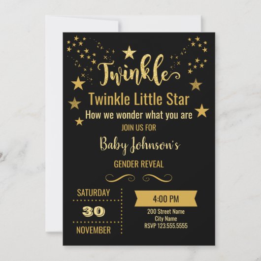 Twinkle Gender onthullen Kaart (Voorkant)