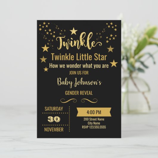 Twinkle Gender onthullen Kaart (Staand voorkant)