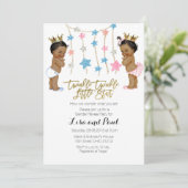 Twinkle Girl of Boy Geslacht Onthulling uitnodigin Kaart (Staand voorkant)