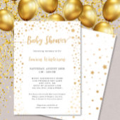Twinkle Gold Star Baby shower Kaart