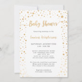 Twinkle Gold Star Baby shower Kaart (Voorkant)