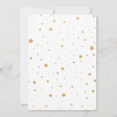 Twinkle Gold Star Baby shower Kaart (Achterkant)