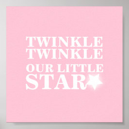 Twinkle gooit onze kleine roze sterpeuterkunst poster