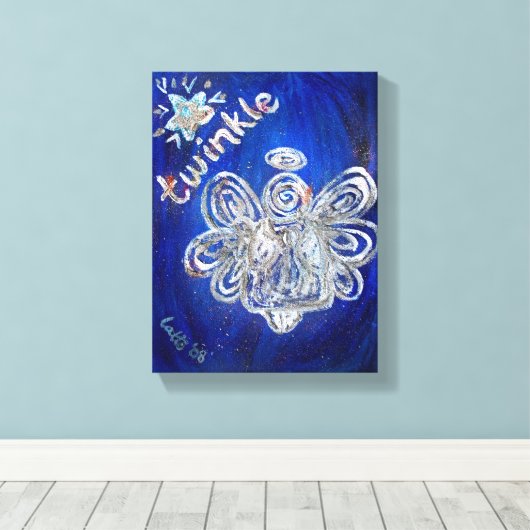 Twinkle Guardian Angel Art Wrapped Canvas Painting (Insitu (Houten vloer))