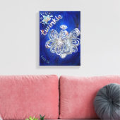 Twinkle Guardian Angel Art Wrapped Canvas Painting Afdruk (Insitu (Woonkamer))