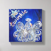 Twinkle Guardian Angel Art Wrapped Canvas Painting