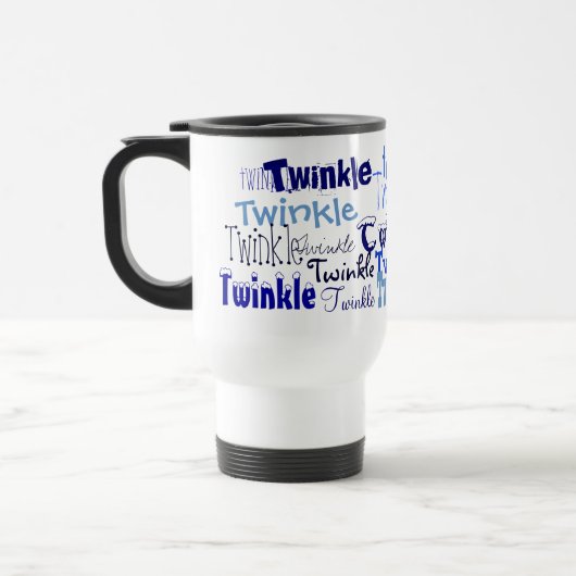 Twinkle Holiday Blue Graphics Reisbeker (Links)