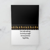 Twinkle kaars helder hoe oud leuk verjaardag kaart (Binnen)