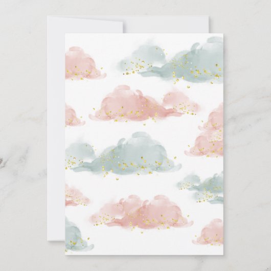 Twinkle kleine ster Baby Gender Rekalpartij Kaart (Achterkant)