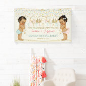 Twinkle kleine ster Baby Geslacht onthullen etnisc Spandoek (Insitu)