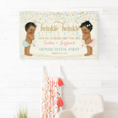 Twinkle kleine ster Baby Geslacht onthullen etnisc Spandoek (Insitu)