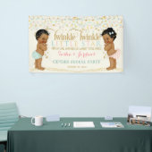 Twinkle kleine ster Baby Geslacht onthullen etnisc Spandoek (Beurs)