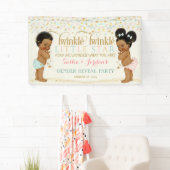 Twinkle kleine ster Baby Geslacht onthullen etnisc Spandoek (Insitu)