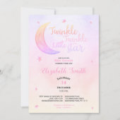 Twinkle kleine ster baby meisje babyshower kaart (Voorkant)
