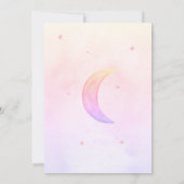 Twinkle kleine ster baby meisje babyshower kaart (Achterkant)