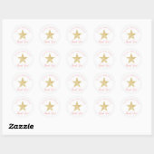 Twinkle kleine ster baby meisje douche dank u ronde sticker (Vel)