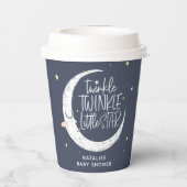 Twinkle, kleine ster baby shower party papieren bekers (Achterkant)