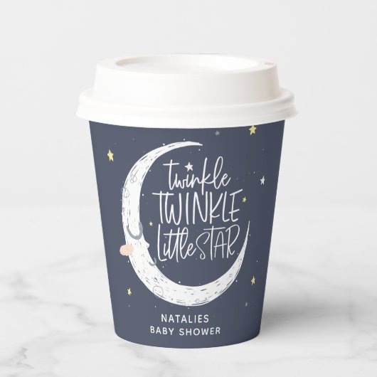 Twinkle, kleine ster baby shower party papieren bekers (Voorkant)