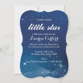Twinkle kleine ster baby shower uitnodiging (Voorkant)