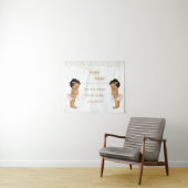 Twinkle kleine ster Baby twin meisjes etnisch Wandkleed (In Situ (horizontaal))