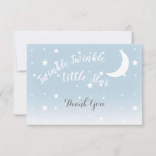 Twinkle kleine ster blauw dank u briefkaarten
