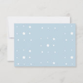 Twinkle kleine ster blauw dank u briefkaarten (Achterkant)