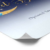 Twinkle kleine ster blauw jongen eerste verjaardag poster (Hoek)