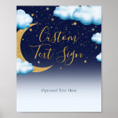 Twinkle kleine ster blauw jongen eerste verjaardag poster (Voorkant)