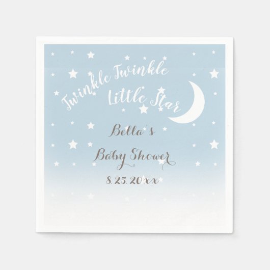 Twinkle kleine ster blauw papier servetten (Voorkant)