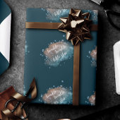 Twinkle kleine ster | Blauwgroen groen en Taupe br Cadeaupapier