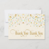 Twinkle kleine ster dank u creme bedankkaart (Voorkant)