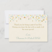 Twinkle kleine ster dank u creme bedankkaart (Achterkant)