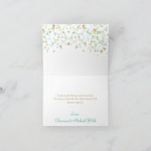 Twinkle kleine ster dank u munt groen goud bedankkaart (Binnen)