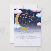 Twinkle kleine ster geslacht onthullen dank u bedankkaart (Voorkant)