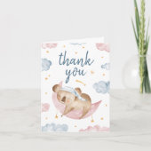 Twinkle kleine ster geslacht onthullen dank u bedankkaart (Voorkant)