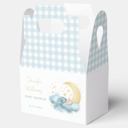 Twinkle kleine ster gouden baby jongen douche guns bedankdoosjes (Geopend)