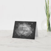 Twinkle kleine ster | Houtskool Grijs en Zilver Bedankkaart (Voorkant)