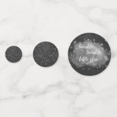 Twinkle kleine ster | Houtskool Grijs en Zilver Confetti (Achterkanten)