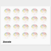 Twinkle kleine ster olifant roze gunst dank u ronde sticker (Vel)