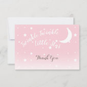 Twinkle kleine ster roze dank u briefkaarten (Voorkant)