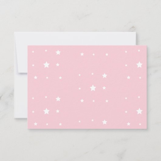 Twinkle kleine ster roze dank u briefkaarten (Achterkant)