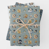 Twinkle kleine ster slaperig schattig dieren patro inpakpapier vel (In situ)