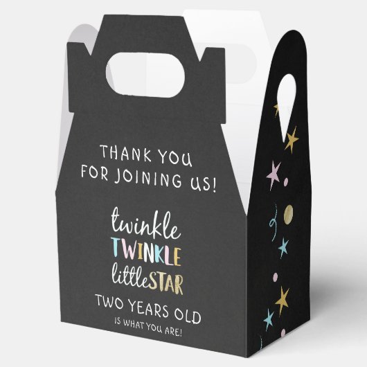 Twinkle kleine ster twee jaar oud is wat je bent! bedankdoosjes (Geopend)