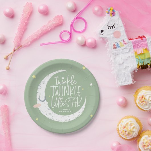 Twinkle, kleine ster-verjaardagsfeestje papieren bordje (Feest)
